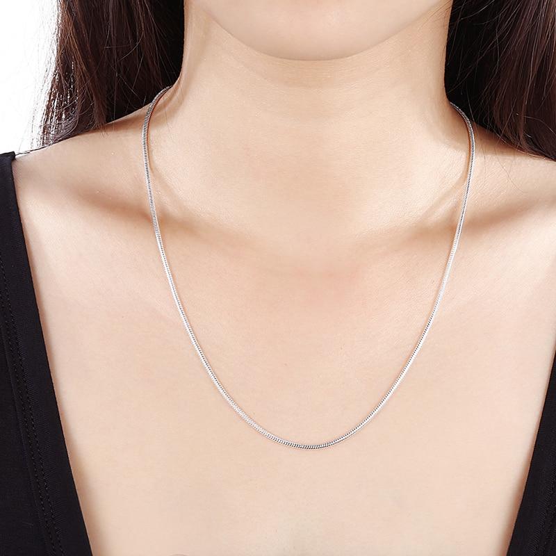 Adjustable Silver Snake Chain Steel Bead Charm Necklace - Bolenvi Pandora Disney Chamilia Jewelry 