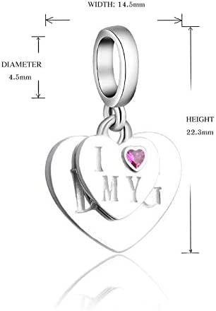 Love My Dog Sterling Silver Dangle Pendant Bead Charm - Bolenvi Pandora Disney Chamilia Cartier Tiffany Charm Bead Bracelet Jewelry 