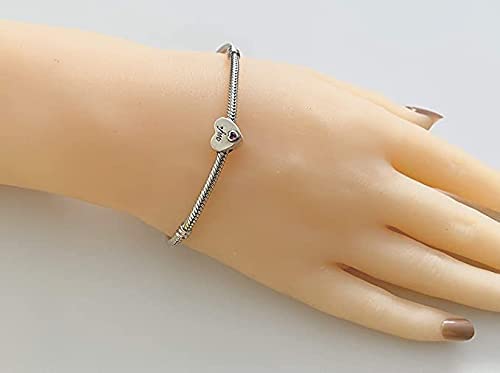 Love Wife Heart Sterling Silver Bead Charm - Bolenvi Pandora Disney Chamilia Cartier Tiffany Charm Bead Bracelet Jewelry 