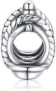 Justice Law Scale Sterling Silver Bead Charm - Bolenvi Pandora Disney Chamilia Cartier Tiffany Charm Bead Bracelet Jewelry 