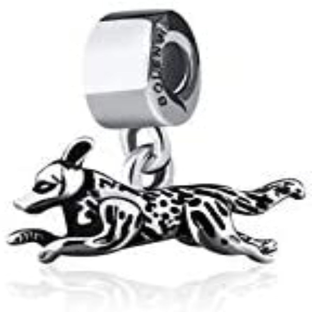 Border Collie Dog German Shepard Sterling Silver Dangle Pendant Bead Charm - Bolenvi Pandora Disney Chamilia Jewelry 