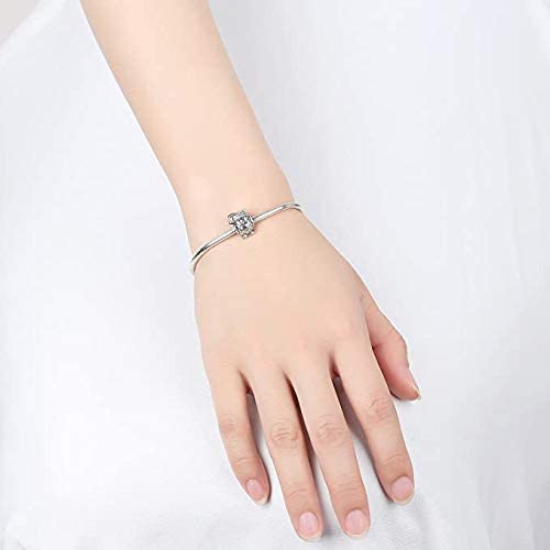 Crystallized Graduation Owl Sterling Silver Bead Charm - Bolenvi Pandora Disney Chamilia Cartier Tiffany Charm Bead Bracelet Jewelry 