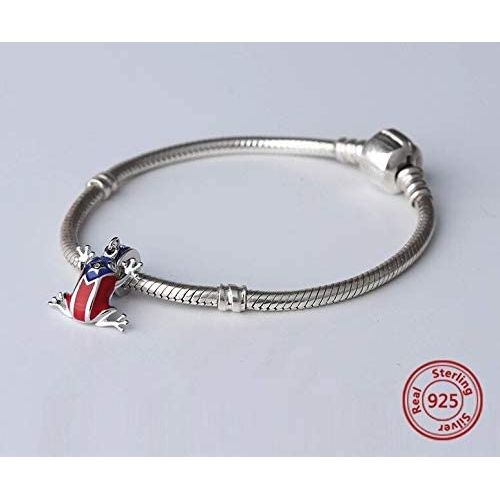 Puerto Rico Flag Coqui Frog Sterling Silver Dangle Pendant Bead Charm - Bolenvi Pandora Disney Chamilia Jewelry 