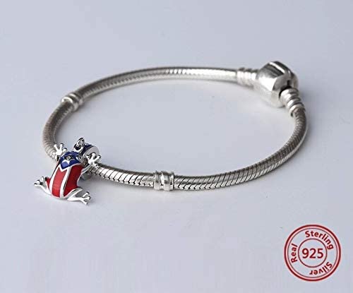 Puerto Rico Flag Coqui Frog Sterling Silver Dangle Pendant Bead Charm - Bolenvi Pandora Disney Chamilia Jewelry 