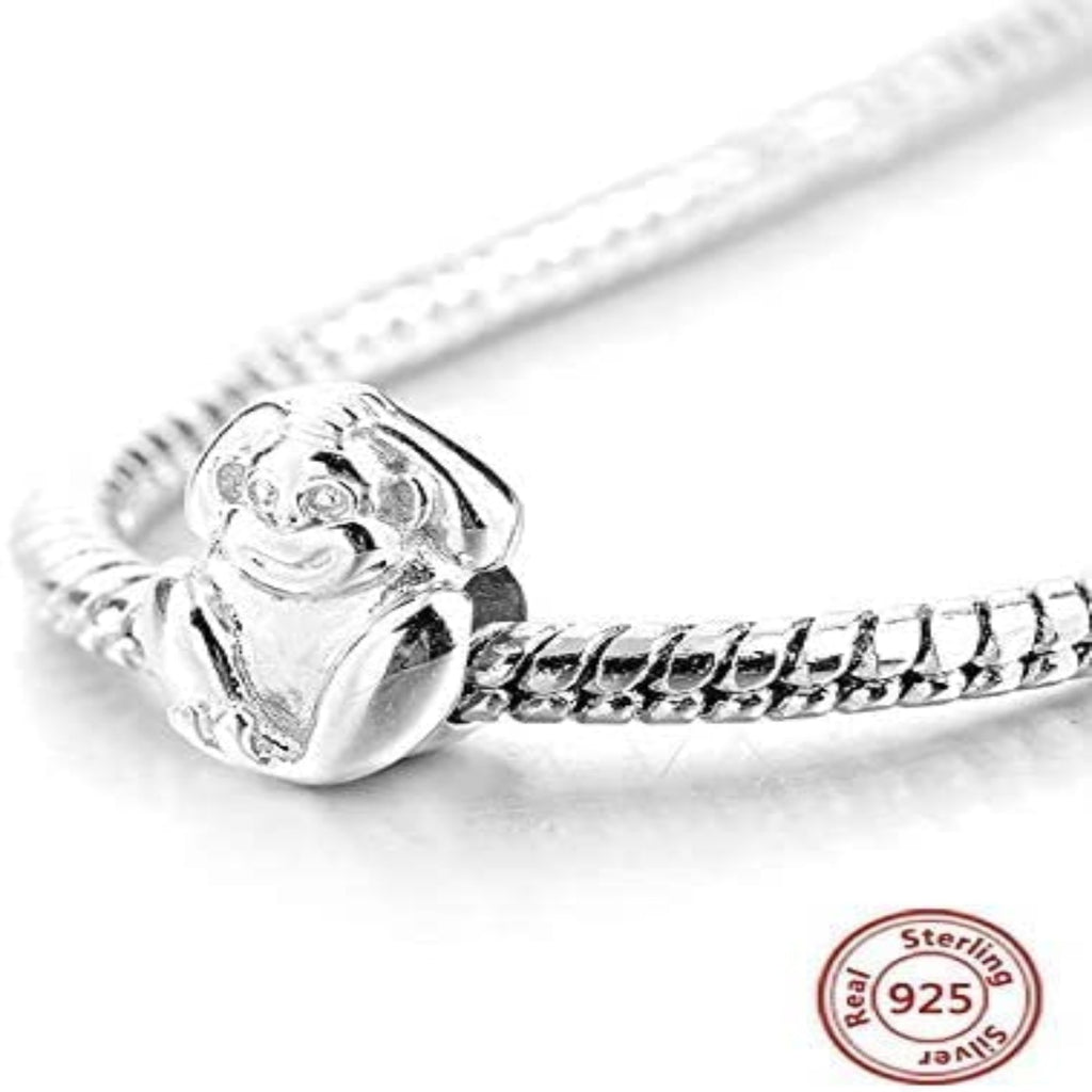 Gorilla Monkey Ape Chimp Sterling Silver Bead Charm - Bolenvi Pandora Disney Chamilia Cartier Tiffany Charm Bead Bracelet Jewelry 