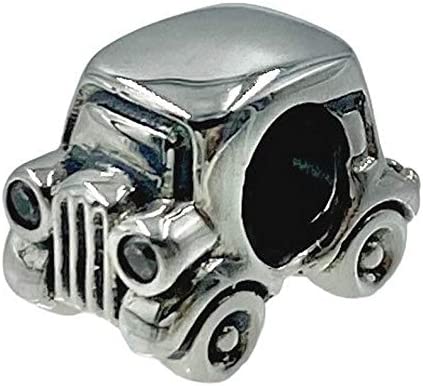 Jeep Car Truck Sterling Silver Dangle Pendant Bead Charm - Bolenvi Pandora Disney Chamilia Jewelry 