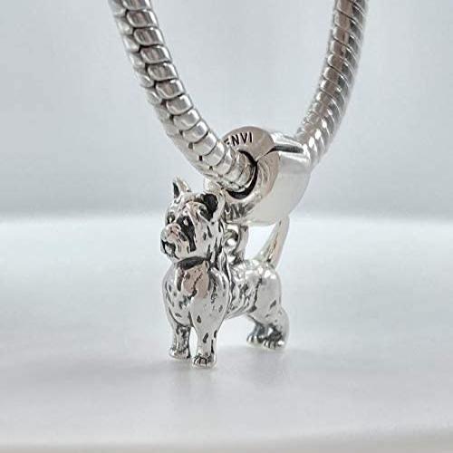 West Highland Terrier Yorkie Dog Sterling Silver Dangle Pendant Bead Charm - Bolenvi Pandora Disney Chamilia Cartier Tiffany Charm Bead Bracelet Jewelry 