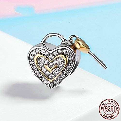 Key To My Heart Love Sterling Silver Bead Charm - Bolenvi Pandora Disney Chamilia Cartier Tiffany Charm Bead Bracelet Jewelry 