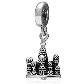 St. Basil Cathedral Moscow Russia Sterling Silver Dangle Pendant Bead Charm - Bolenvi Pandora Disney Chamilia Cartier Tiffany Charm Bead Bracelet Jewelry 