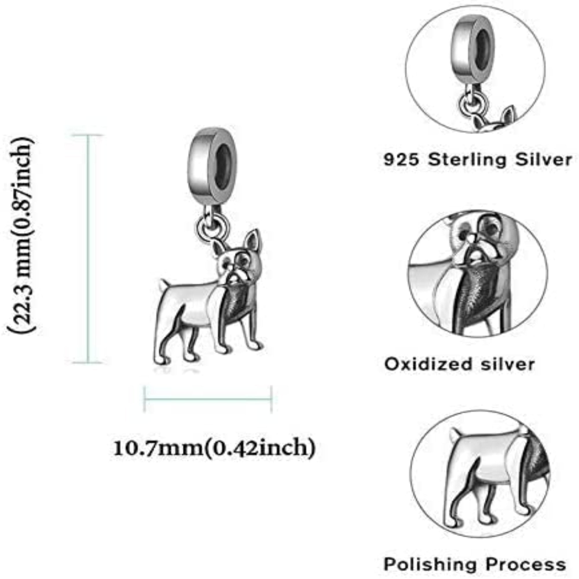 Boston terrier charm discount for pandora bracelet