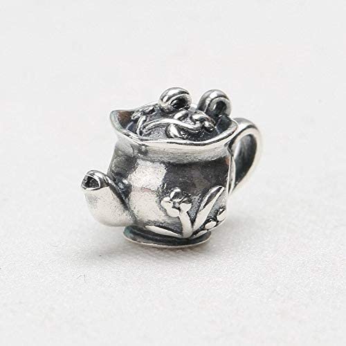 Traditional Teapot Tea Lovers Sterling Silver Bead Charm - Bolenvi Pandora Disney Chamilia Cartier Tiffany Charm Bead Bracelet Jewelry 