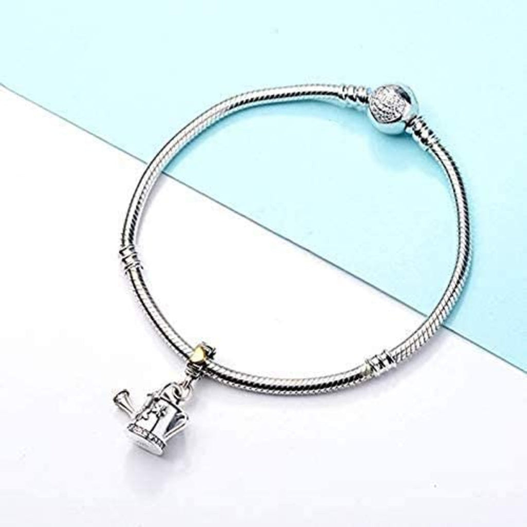 Garden Watering Can Love Mom Mothers Day Sterling Silver Dangle Pendant Bead Charm - Bolenvi Pandora Disney Chamilia Jewelry 