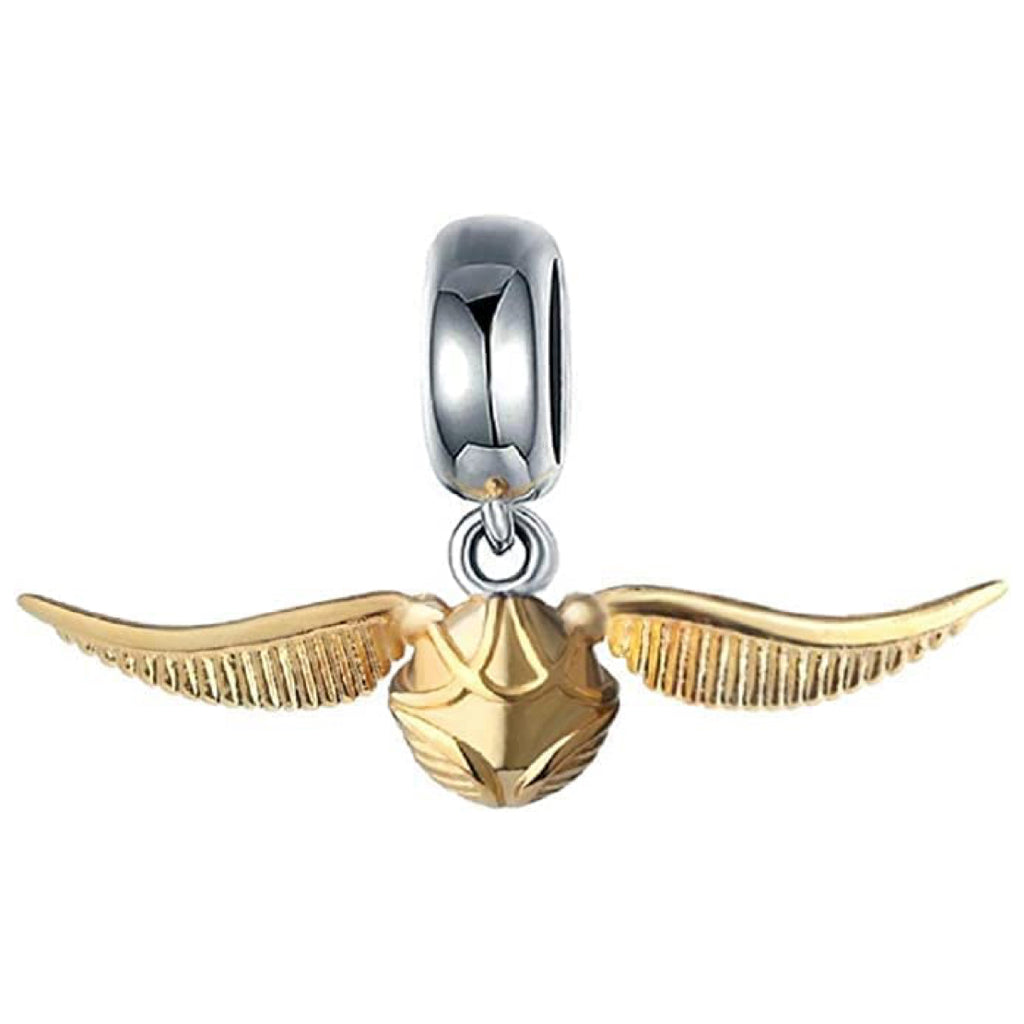 Golden Snitch Sterling Silver Dangle Pendant Bead Charm - Bolenvi Pandora Disney Chamilia Cartier Tiffany Charm Bead Bracelet Jewelry 