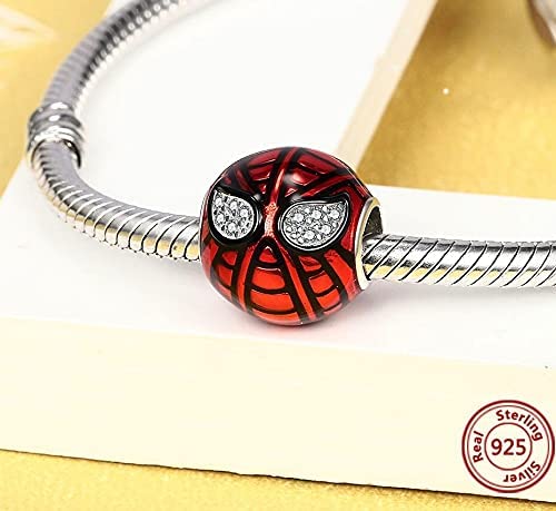 Red Spiderman Spider Man Sterling Silver Dangle Pendant Bead Charm - Bolenvi Pandora Disney Chamilia Jewelry 