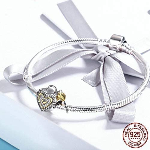 Key To My Heart Love Sterling Silver Bead Charm - Bolenvi Pandora Disney Chamilia Cartier Tiffany Charm Bead Bracelet Jewelry 