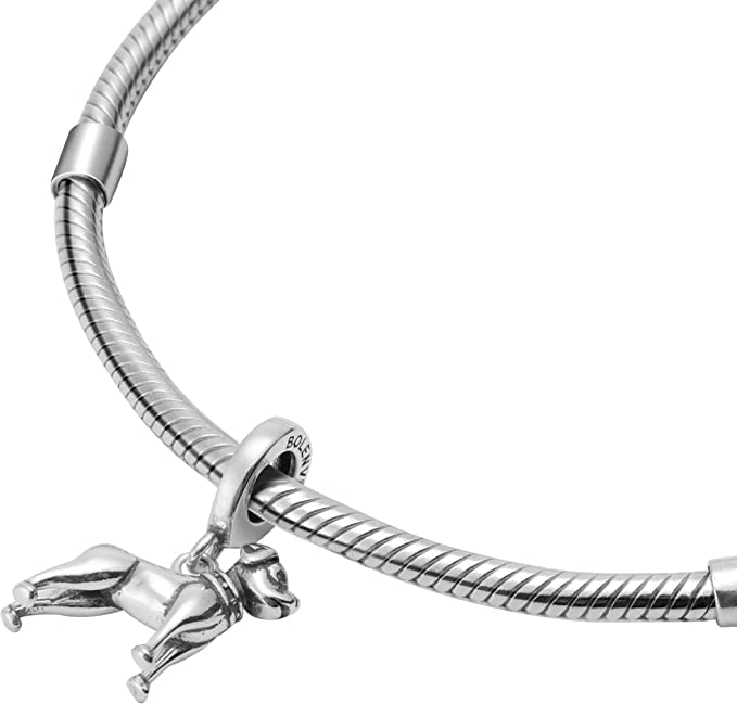 Rottweiler Dog Breed Sterling Silver Dangle Pendant Bead Charm - Bolenvi Pandora Disney Chamilia Cartier Tiffany Charm Bead Bracelet Jewelry 