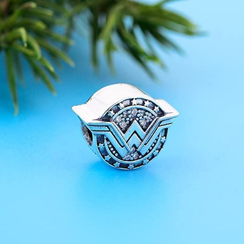 WonderWoman Wonder Woman Feminist Sterling Silver Dangle Pendant Bead Charm - Bolenvi Pandora Disney Chamilia Jewelry 