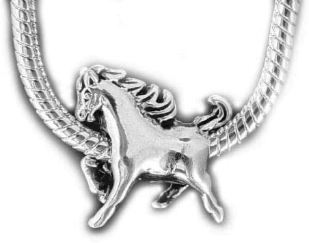 Mustang Horse Farm Sterling Silver Dangle Pendant Bead Charm - Bolenvi Pandora Disney Chamilia Jewelry 