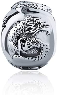 Zen Dragon Ball Dragonball Sterling Silver Bead Charm - Bolenvi Pandora Disney Chamilia Cartier Tiffany Charm Bead Bracelet Jewelry 