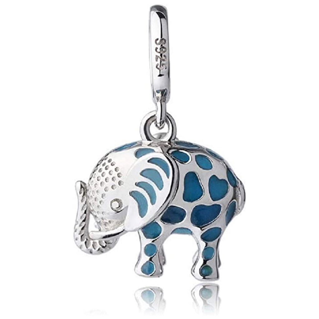 Glowing Elephant Sterling Silver Dangle Pendant Bead Charm - Bolenvi Pandora Disney Chamilia Cartier Tiffany Charm Bead Bracelet Jewelry 
