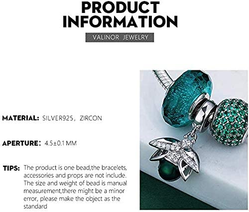 Green Ladybug Beetle Swarovski Crystals Sterling Silver Dangle Pendant Bead Charm - Bolenvi Pandora Disney Chamilia Jewelry 