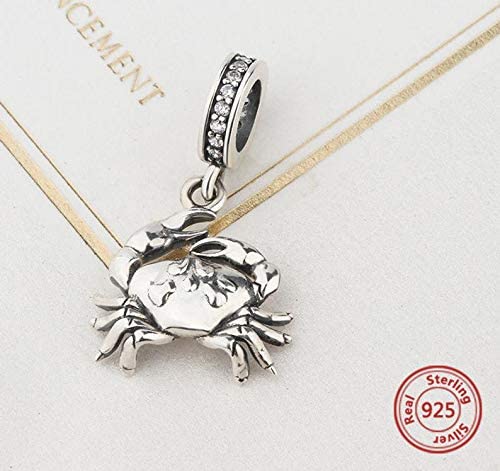 Dangling Crab Ocean Beach Claw Pendant Sterling Silver Dangle Pendant Bead Charm - Bolenvi Pandora Disney Chamilia Jewelry 