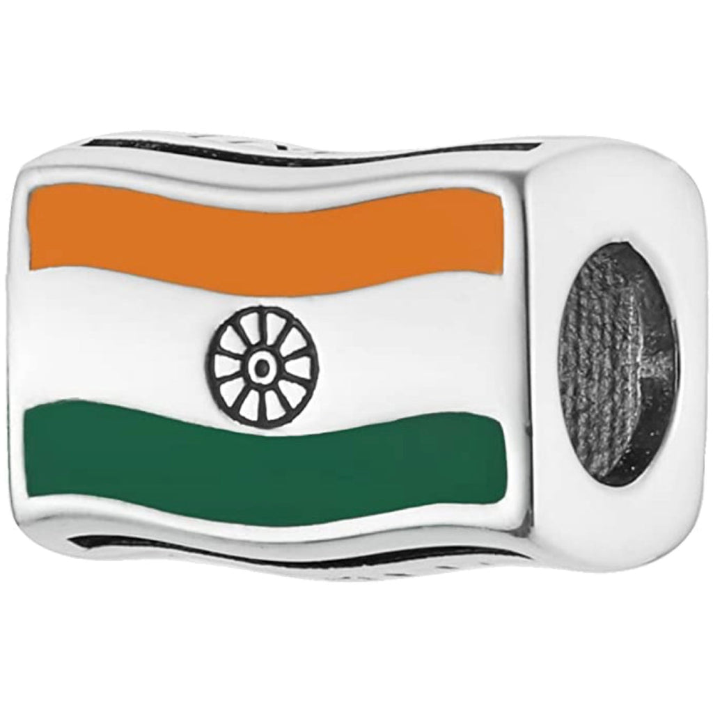India Flag Country  Bead Charm - Bolenvi Pandora Disney Chamilia Jewelry 