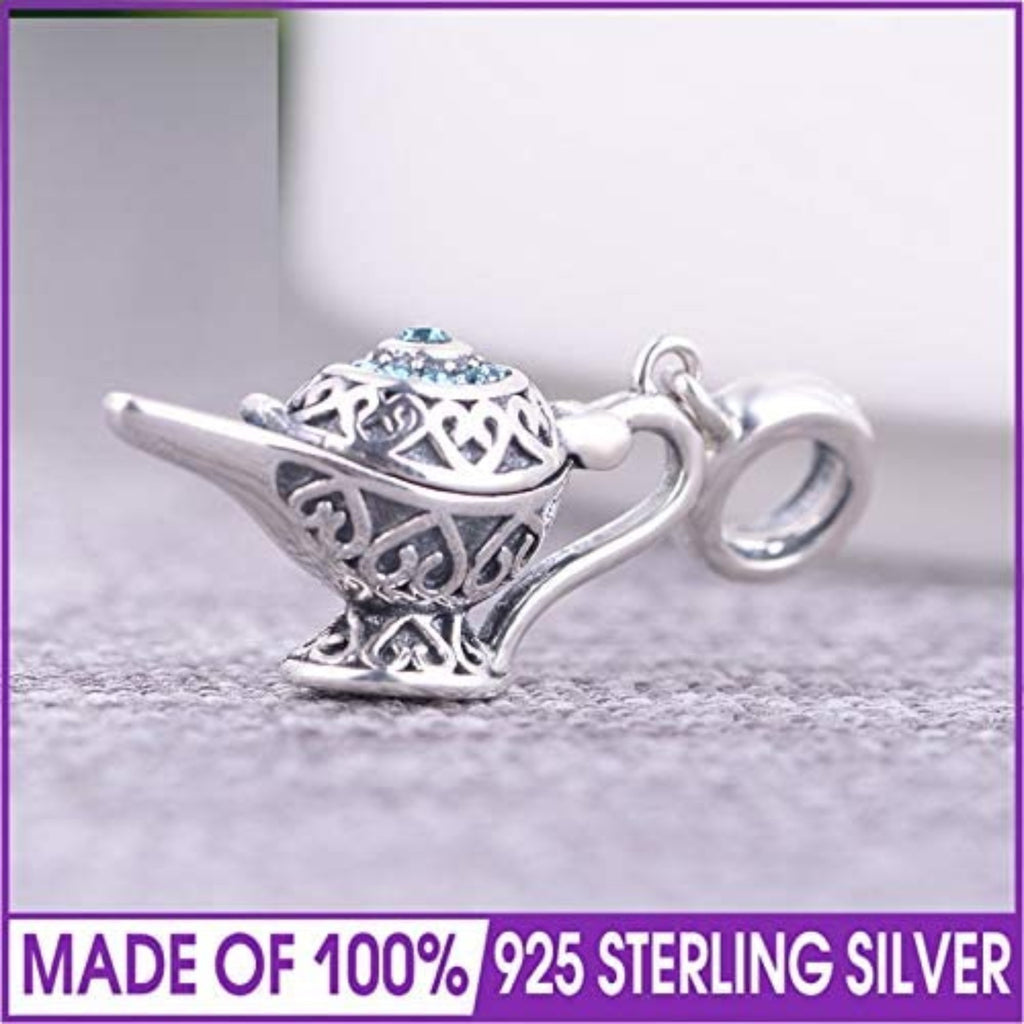 Magic Genie Lamp Sterling Silver Dangle Pendant Bead Charm - Bolenvi Pandora Disney Chamilia Cartier Tiffany Charm Bead Bracelet Jewelry 