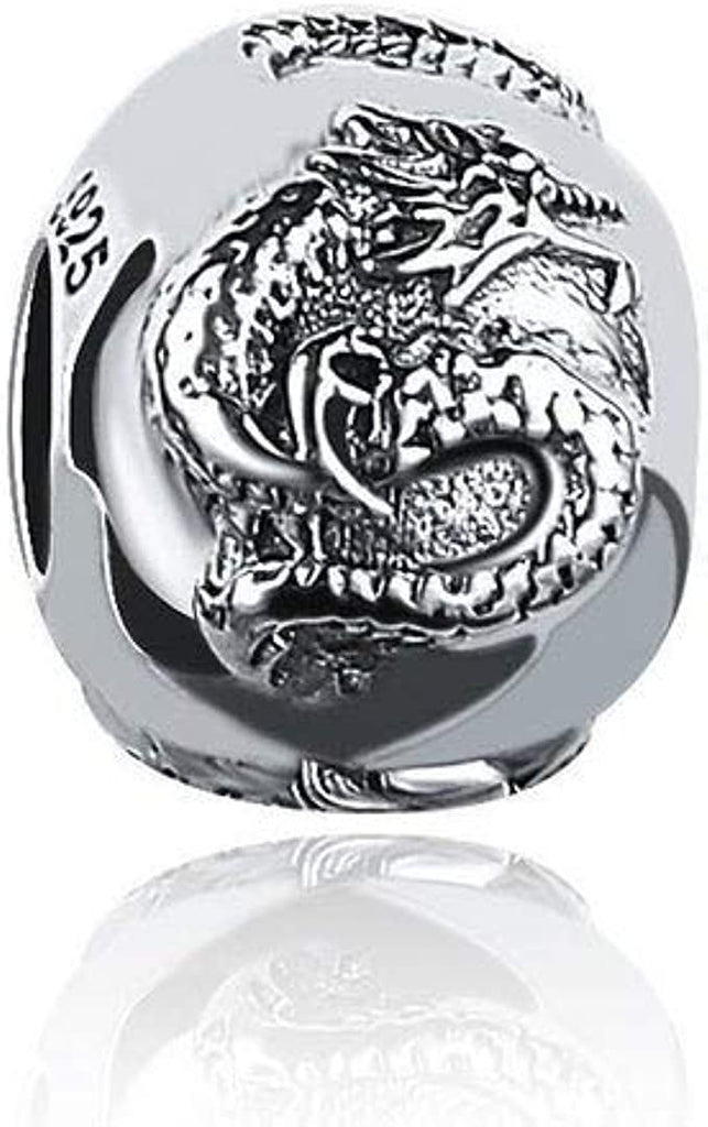 Zen Dragon Ball Dragonball Sterling Silver Bead Charm - Bolenvi Pandora Disney Chamilia Cartier Tiffany Charm Bead Bracelet Jewelry 