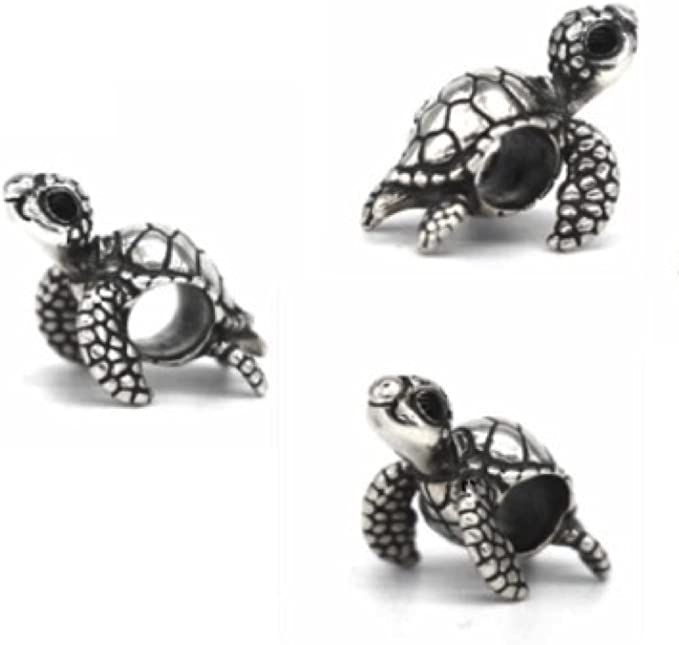 Baby Turtle Sterling Silver Bead Charm - Bolenvi Pandora Disney Chamilia Cartier Tiffany Charm Bead Bracelet Jewelry 