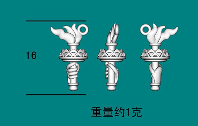 Statue of Liberty Torch Sterling Silver Dangle Pendant Bead Charm - Bolenvi Pandora Disney Chamilia Cartier Tiffany Charm Bead Bracelet Jewelry 