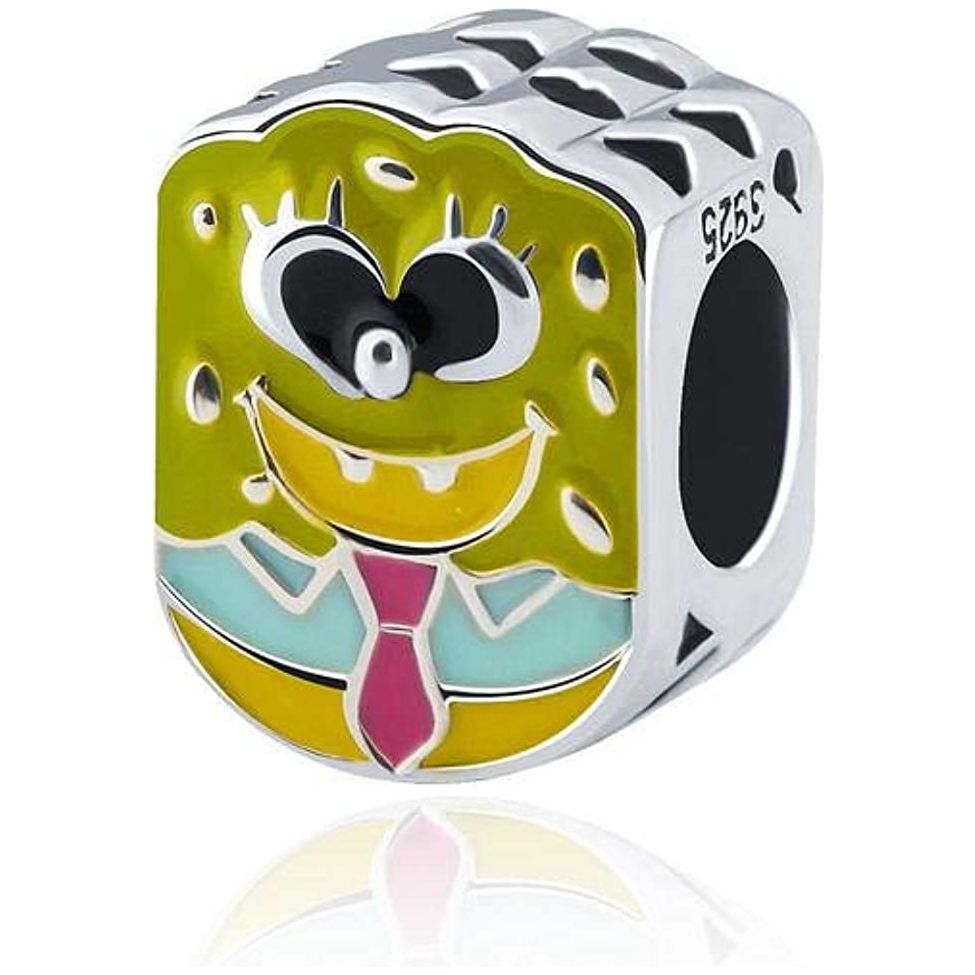 Spongebob Cartoon Character Sterling Silver Dangle Pendant Bead Charm - Bolenvi Pandora Disney Chamilia Jewelry 