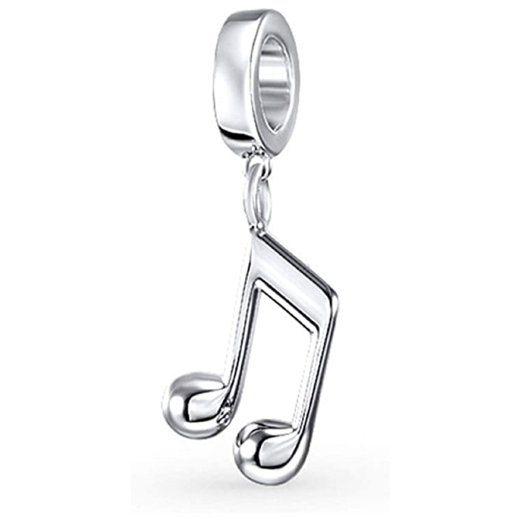 Music Note Sterling Silver Dangle Pendant Bead Charm - Bolenvi Pandora Disney Chamilia Cartier Tiffany Charm Bead Bracelet Jewelry 