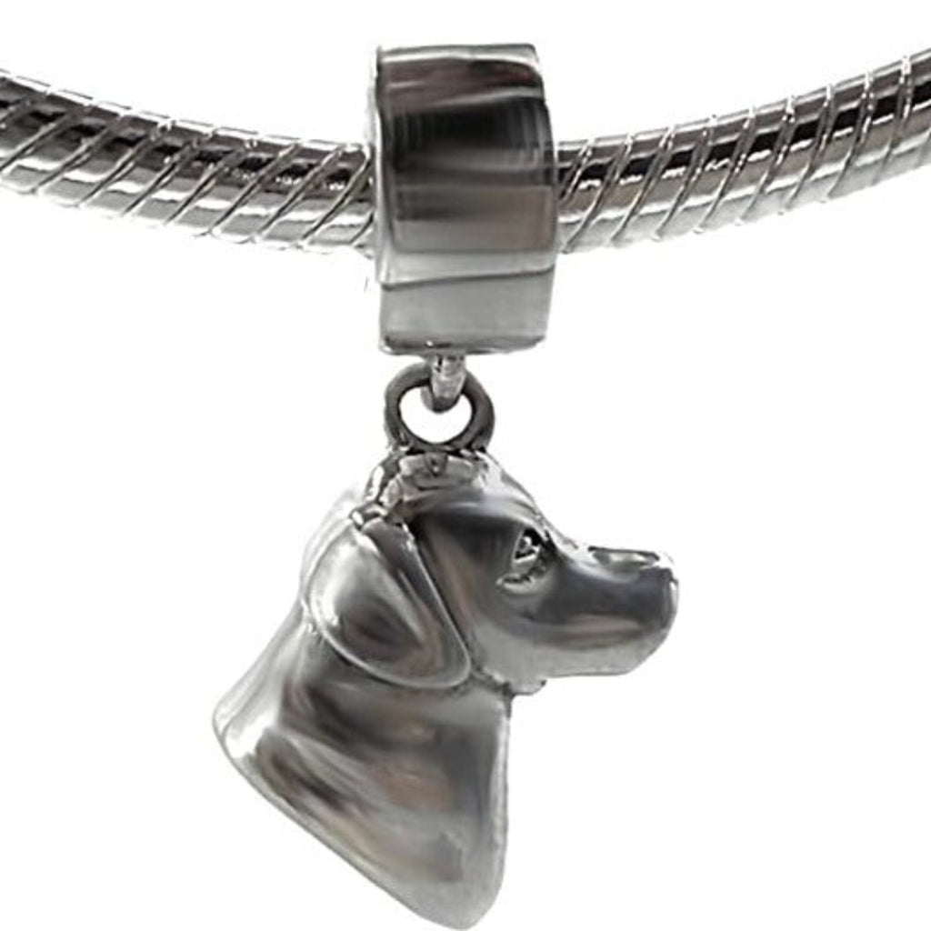 Labrador Retriever Dog Sterling Silver Dangle Pendant Bead Charm - Bolenvi Pandora Disney Chamilia Jewelry 