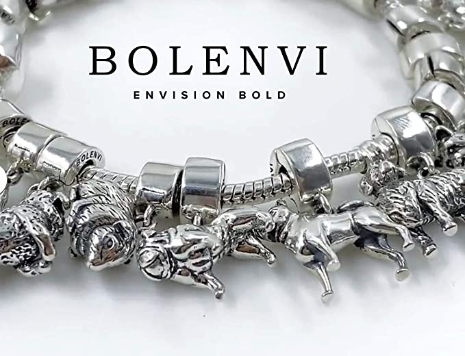 French Bulldog Bull Dog Sterling Silver Dangle Pendant Bead Charm - Bolenvi Pandora Disney Chamilia Jewelry 