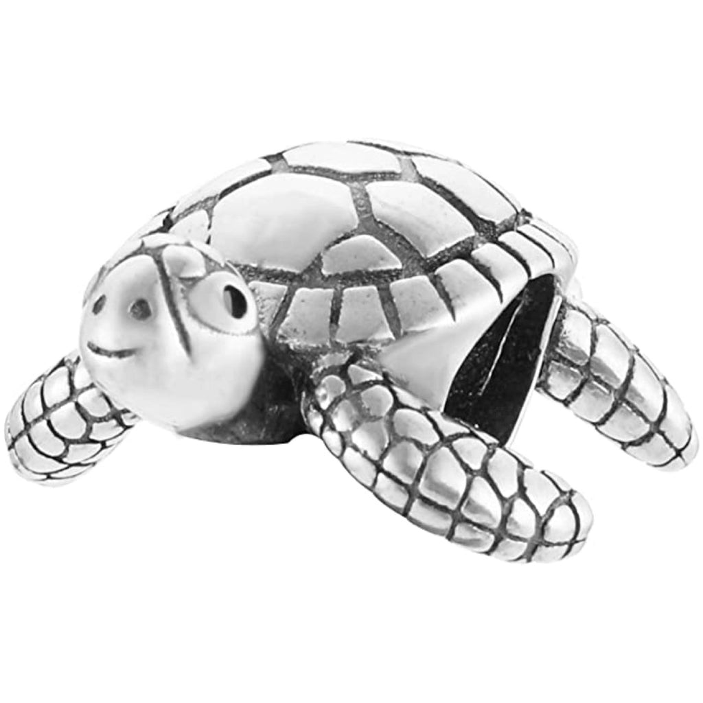 Baby Turtle Sterling Silver Bead Charm - Bolenvi Pandora Disney Chamilia Cartier Tiffany Charm Bead Bracelet Jewelry 