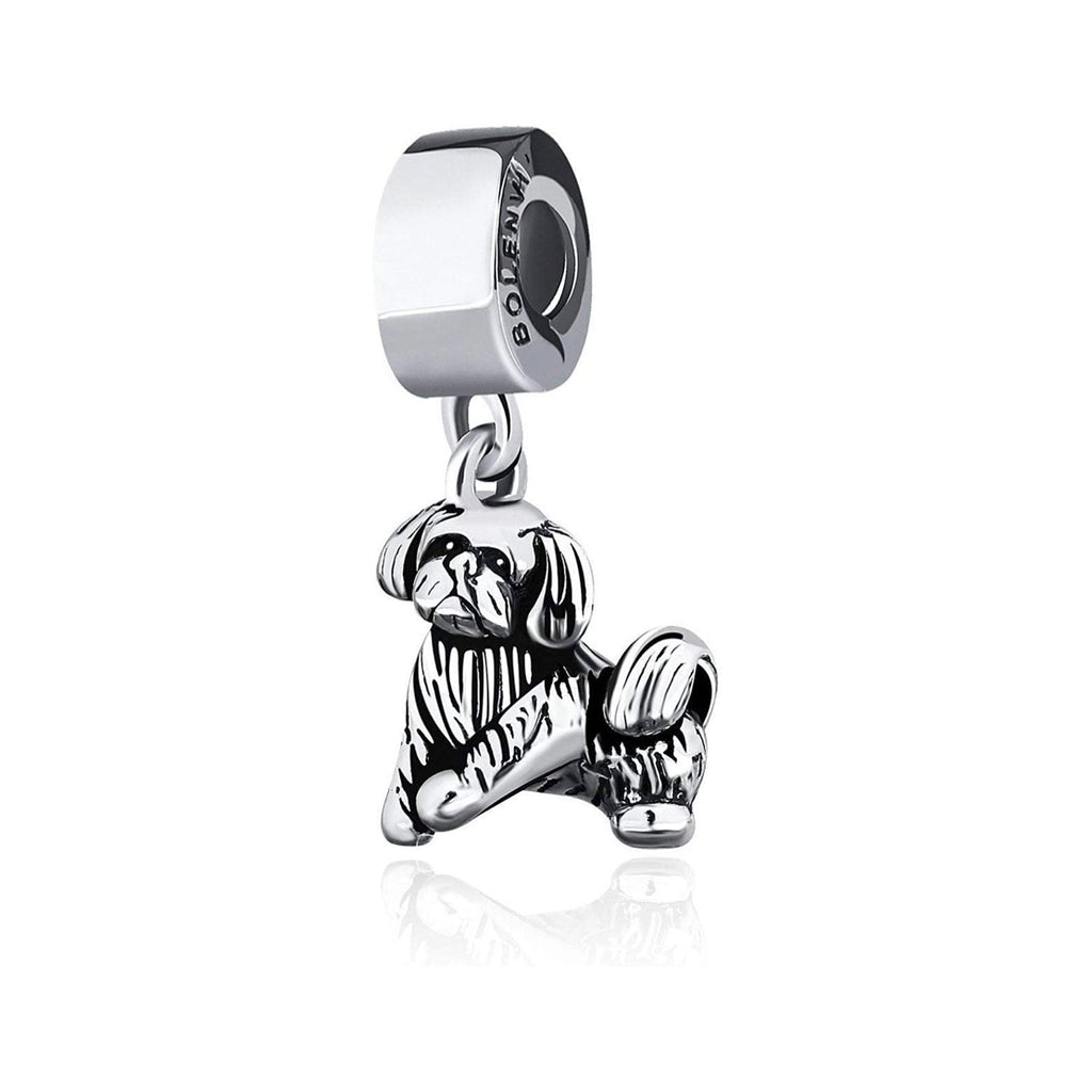 ShihTzu Shih Tzu Dog Sterling Silver Dangle Pendant Bead Charm - Bolenvi Pandora Disney Chamilia Jewelry 