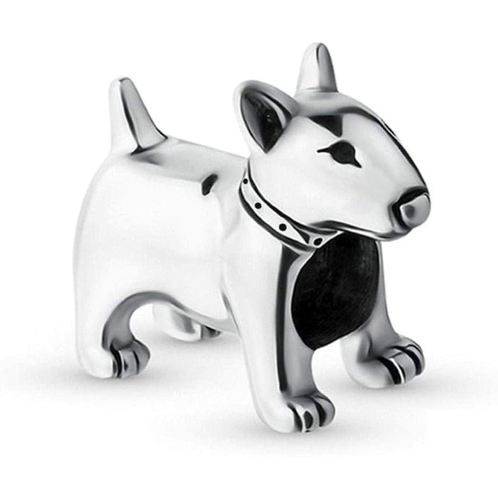 Bull Terrier Miniature English Bulldog Charm Sterling Silver Bead Charm - Bolenvi Pandora Disney Chamilia Cartier Tiffany Charm Bead Bracelet Jewelry 