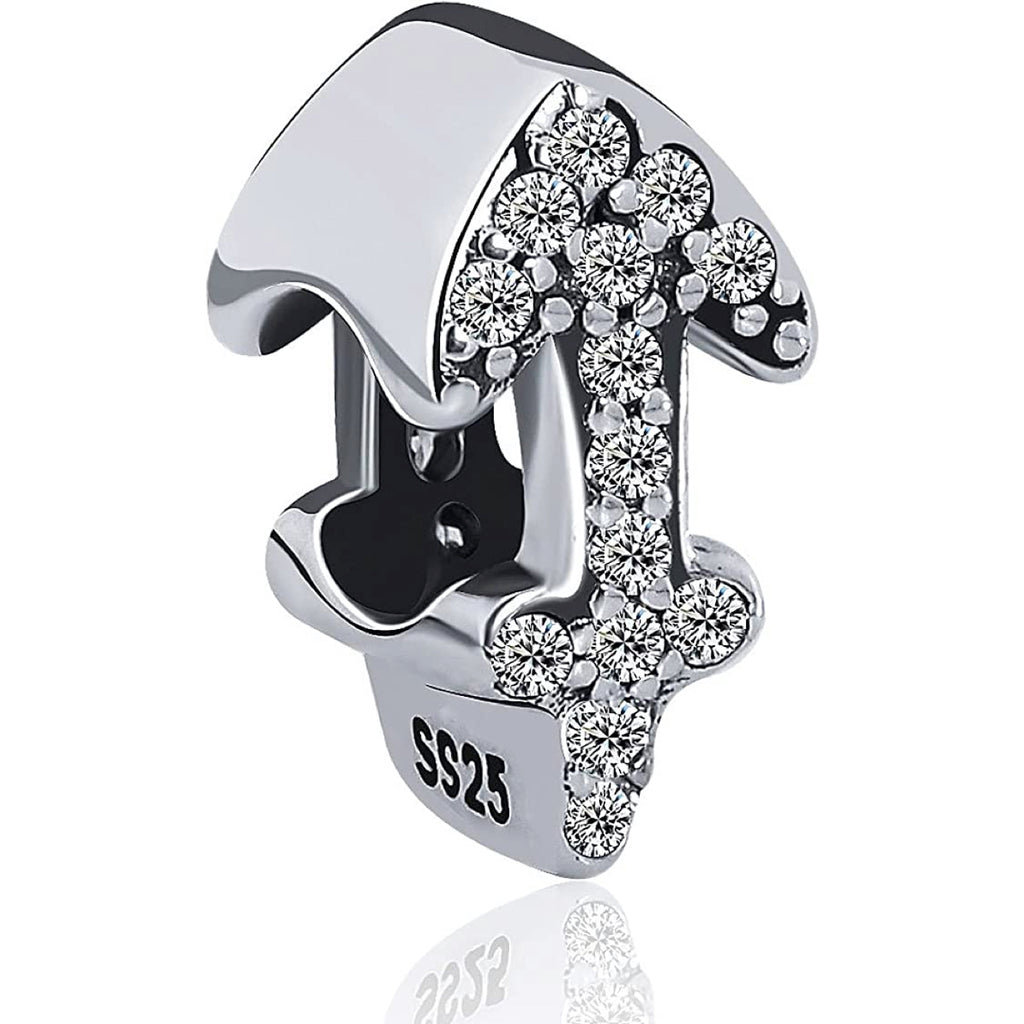 Sagittarius Zodiac Sterling Silver Bead Charm - Bolenvi Pandora Disney Chamilia Cartier Tiffany Charm Bead Bracelet Jewelry 