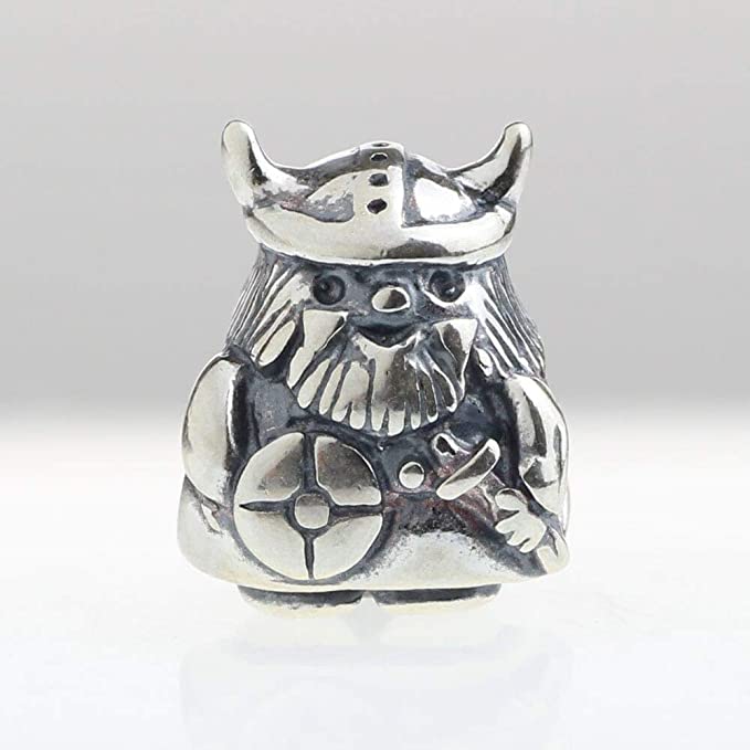 Vikings Warrior Sterling Silver Dangle Pendant Bead Charm - Bolenvi Pandora Disney Chamilia Jewelry 