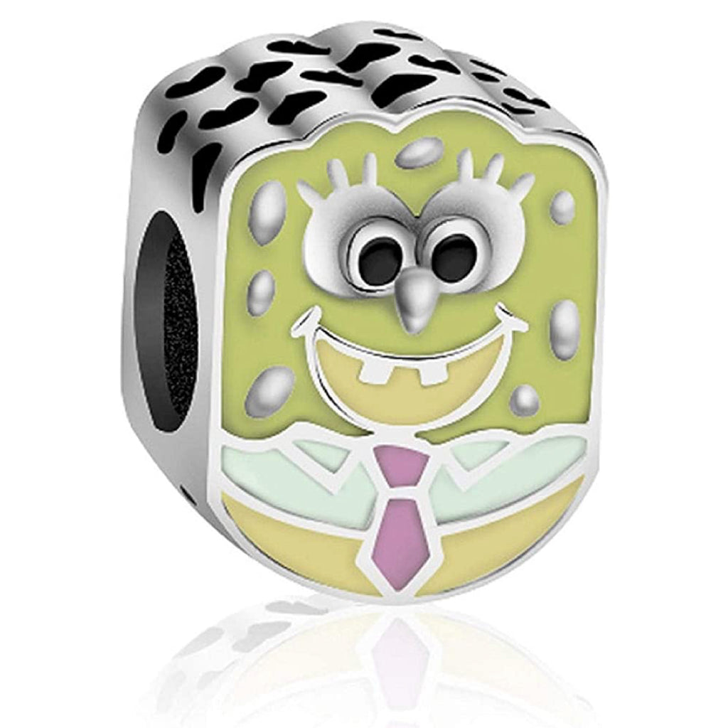 Spongebob Character Sterling Silver Dangle Pendant Bead Charm - Bolenvi Pandora Disney Chamilia Jewelry 