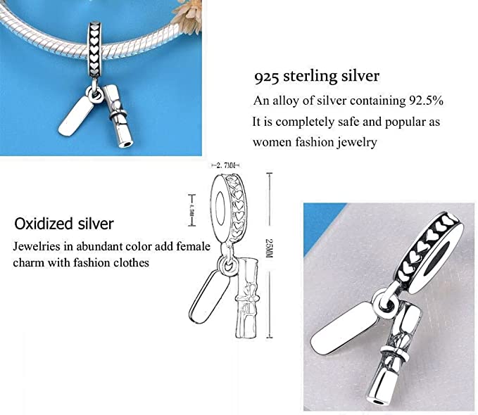2022 Graduation Diploma Sterling Silver Dangle Pendant Bead Charm - Bolenvi Pandora Disney Chamilia Cartier Tiffany Charm Bead Bracelet Jewelry 
