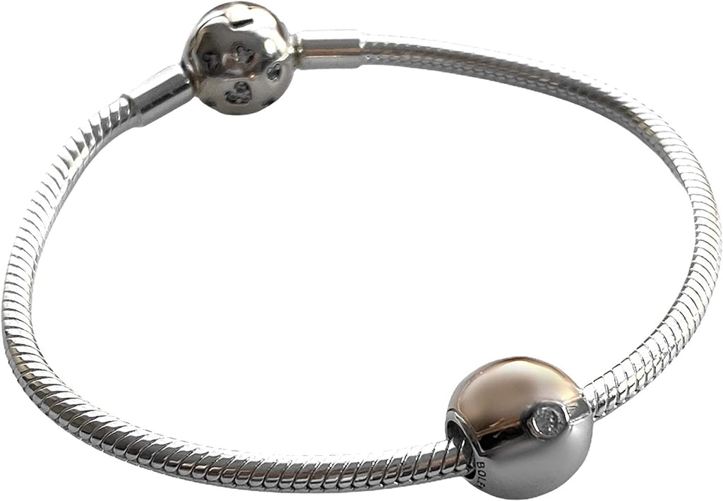Golden PokeBall Sterling Silver Bead Charm - Bolenvi Pandora Disney Chamilia Cartier Tiffany Charm Bead Bracelet Jewelry 