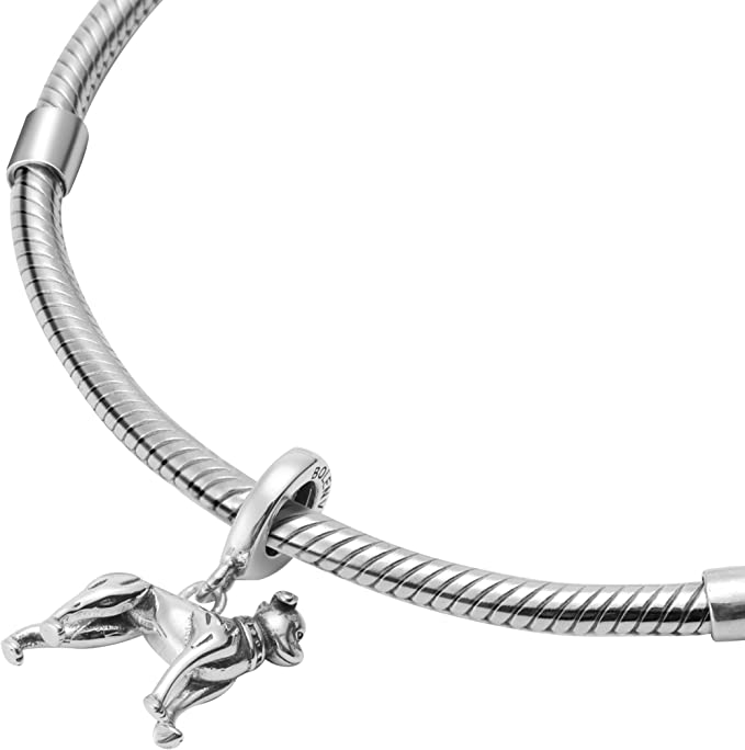 Boxer Mastiff Dog Breeds Memorial Gifts Sterling Silver Dangle Pendant Bead Charm - Bolenvi Pandora Disney Chamilia Jewelry 