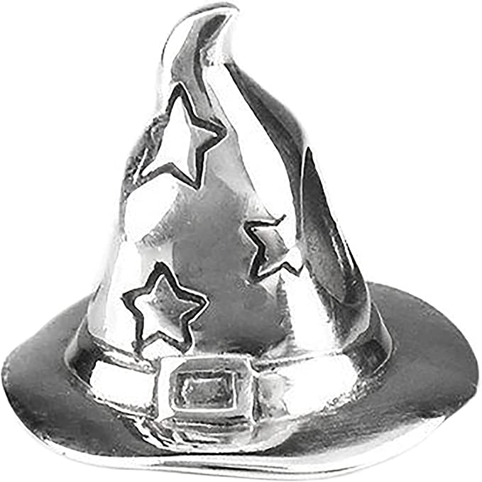 Wizard Witch Hat Stars Halloween Sterling Silver Dangle Pendant Bead Charm - Bolenvi Pandora Disney Chamilia Jewelry 