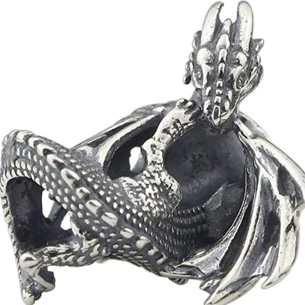 Fairytale Ice Fire Dragon Sterling Silver Bead Charm - Bolenvi Pandora Disney Chamilia Cartier Tiffany Charm Bead Bracelet Jewelry 