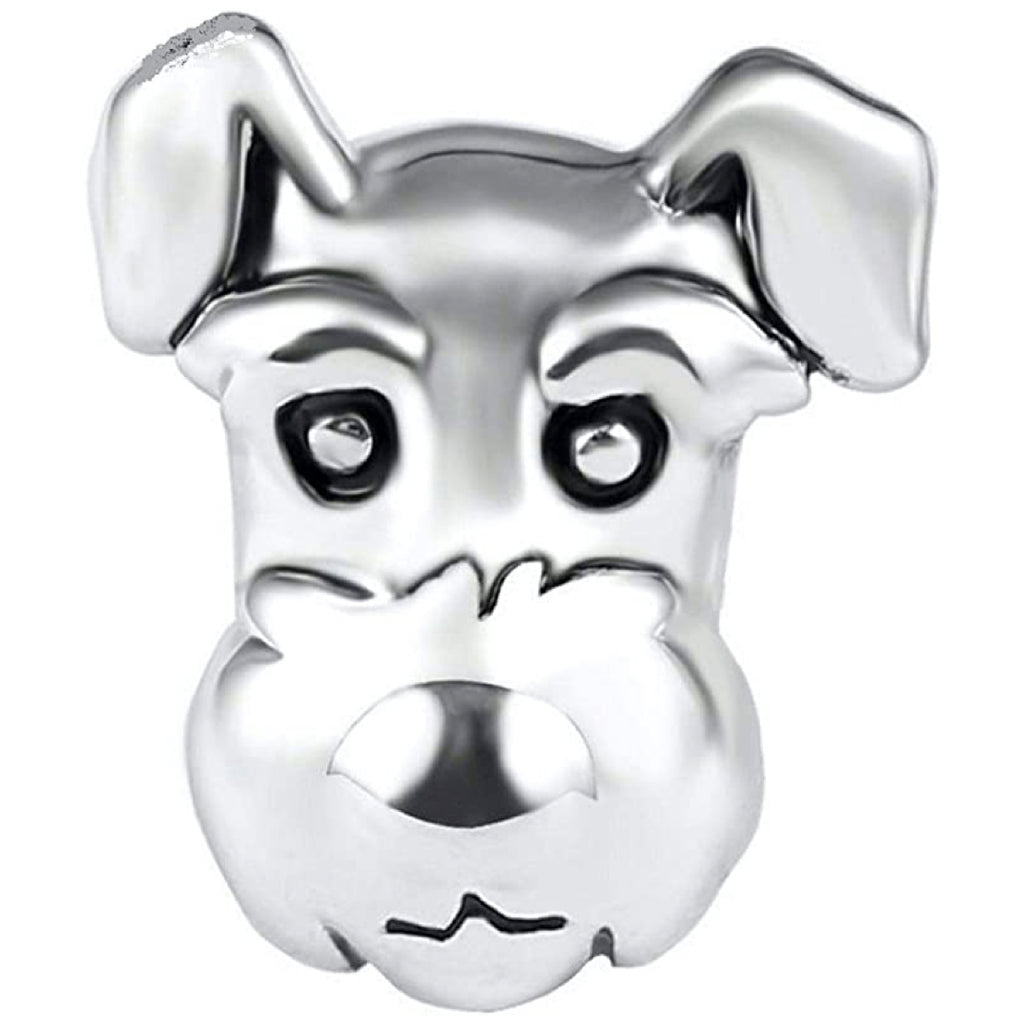 Miniature Schnauzer Dog Sterling Silver Bead Charm - Bolenvi Pandora Disney Chamilia Jewelry 