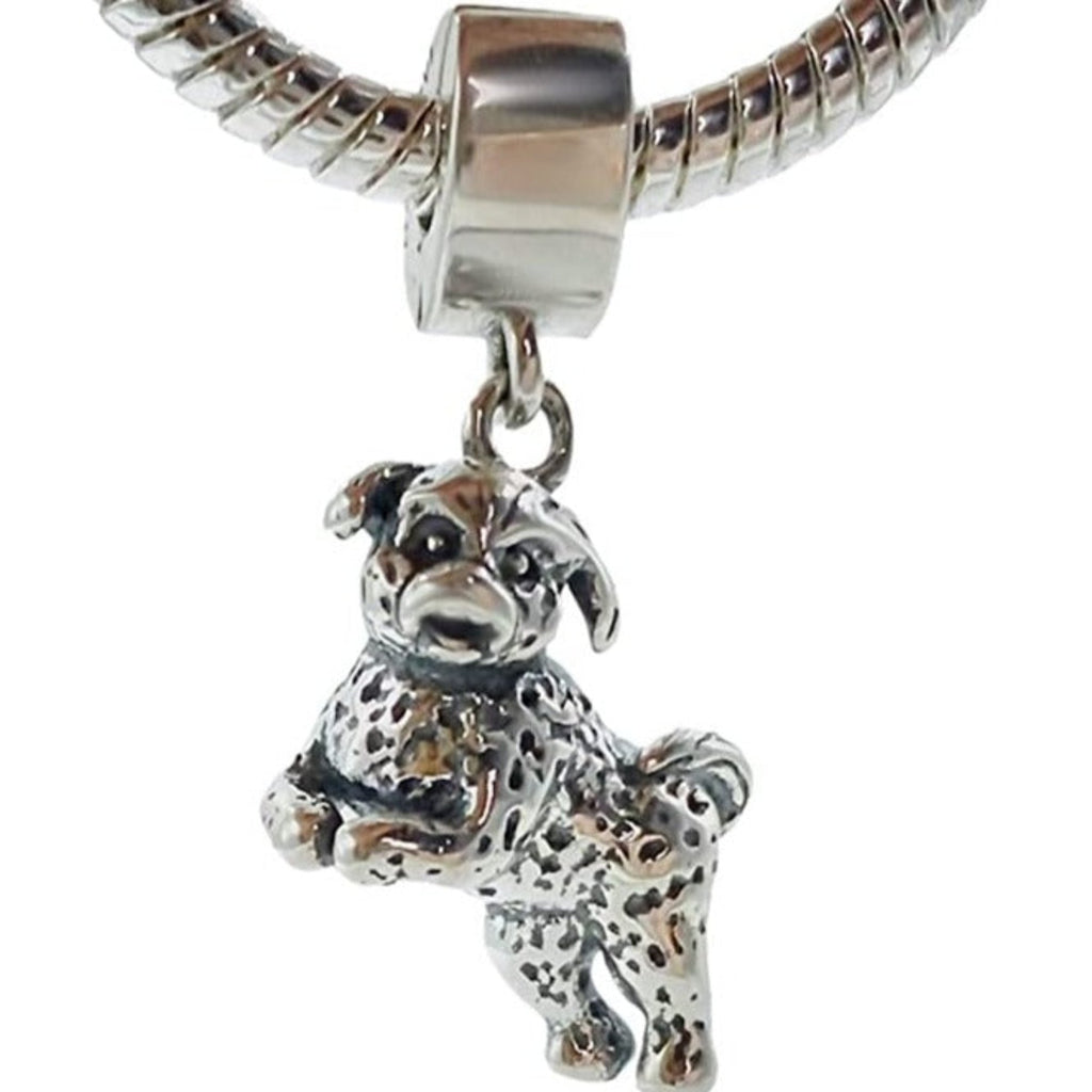 Bichon Frise Poodle Dog Sterling Silver Dangle Pendant Bead Charm - Bolenvi Pandora Disney Chamilia Jewelry 