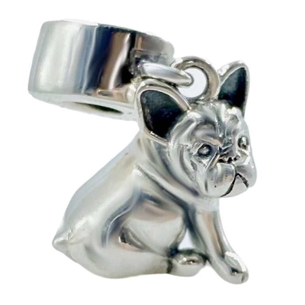 French Bulldog Bull Dog Sterling Silver Dangle Pendant Bead Charm - Bolenvi Pandora Disney Chamilia Jewelry 