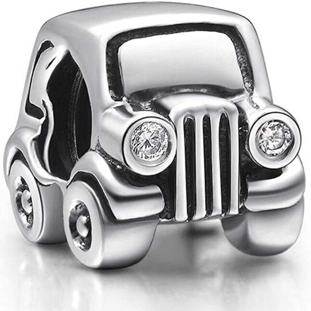 Jeep Car Truck Sterling Silver Dangle Pendant Bead Charm - Bolenvi Pandora Disney Chamilia Jewelry 